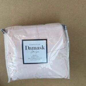 Charter Club Damask Stripe Queen Sheet Set in Soft Pink